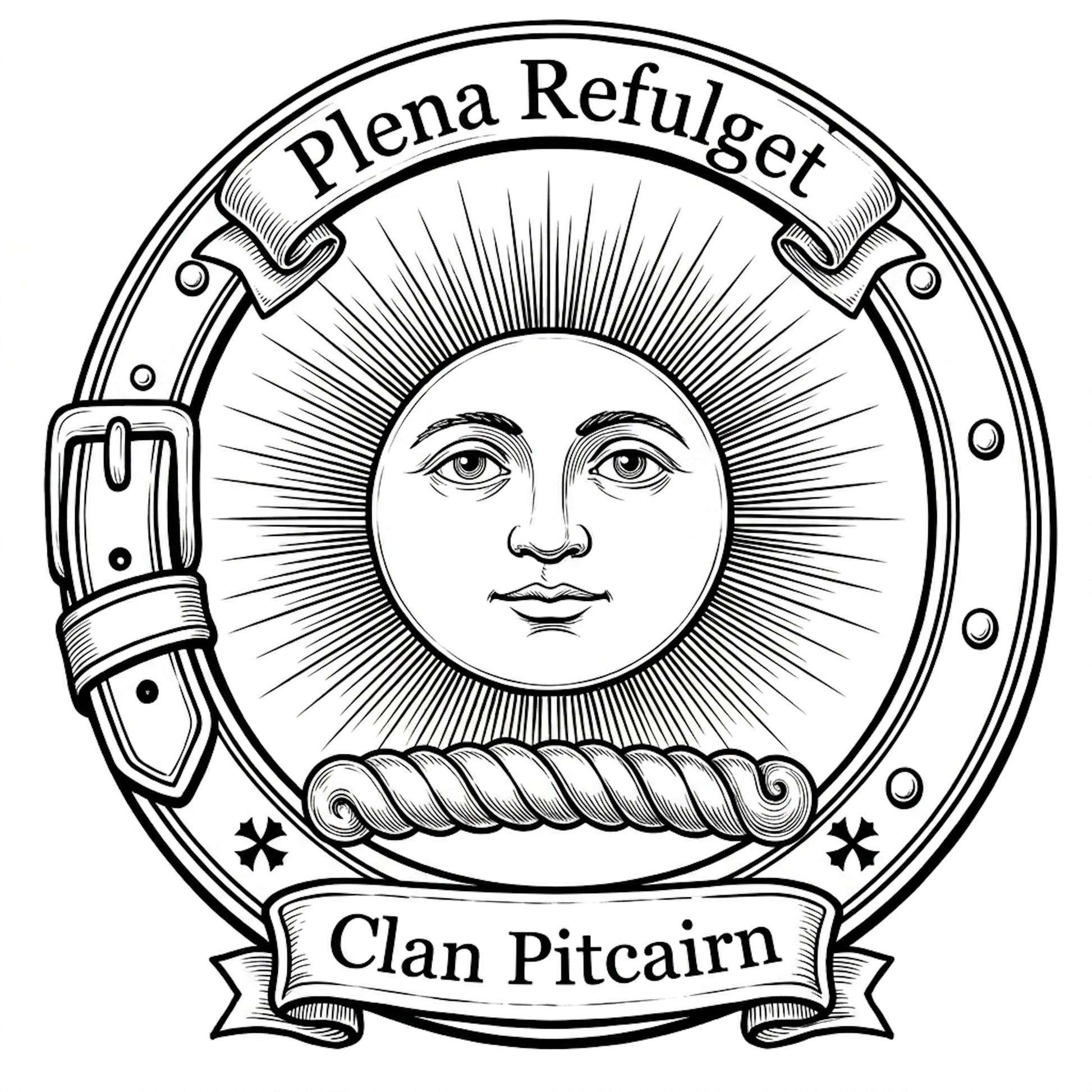 Clan Pitcairn Crest digital download: Includes Color PNG, B&W PNG, and SVG vector files