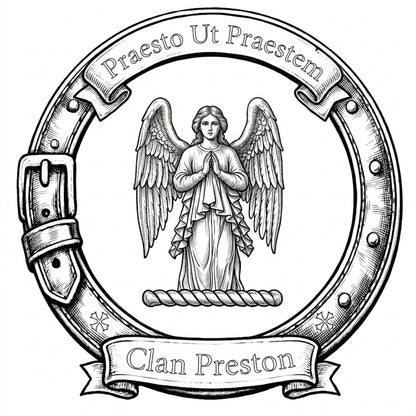 Clan Preston Crest digital download: Includes Color PNG, B&W PNG, and SVG vector files