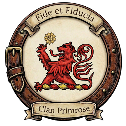 Clan Primrose Crest digital download: Includes Color PNG, B&W PNG, and SVG vector files