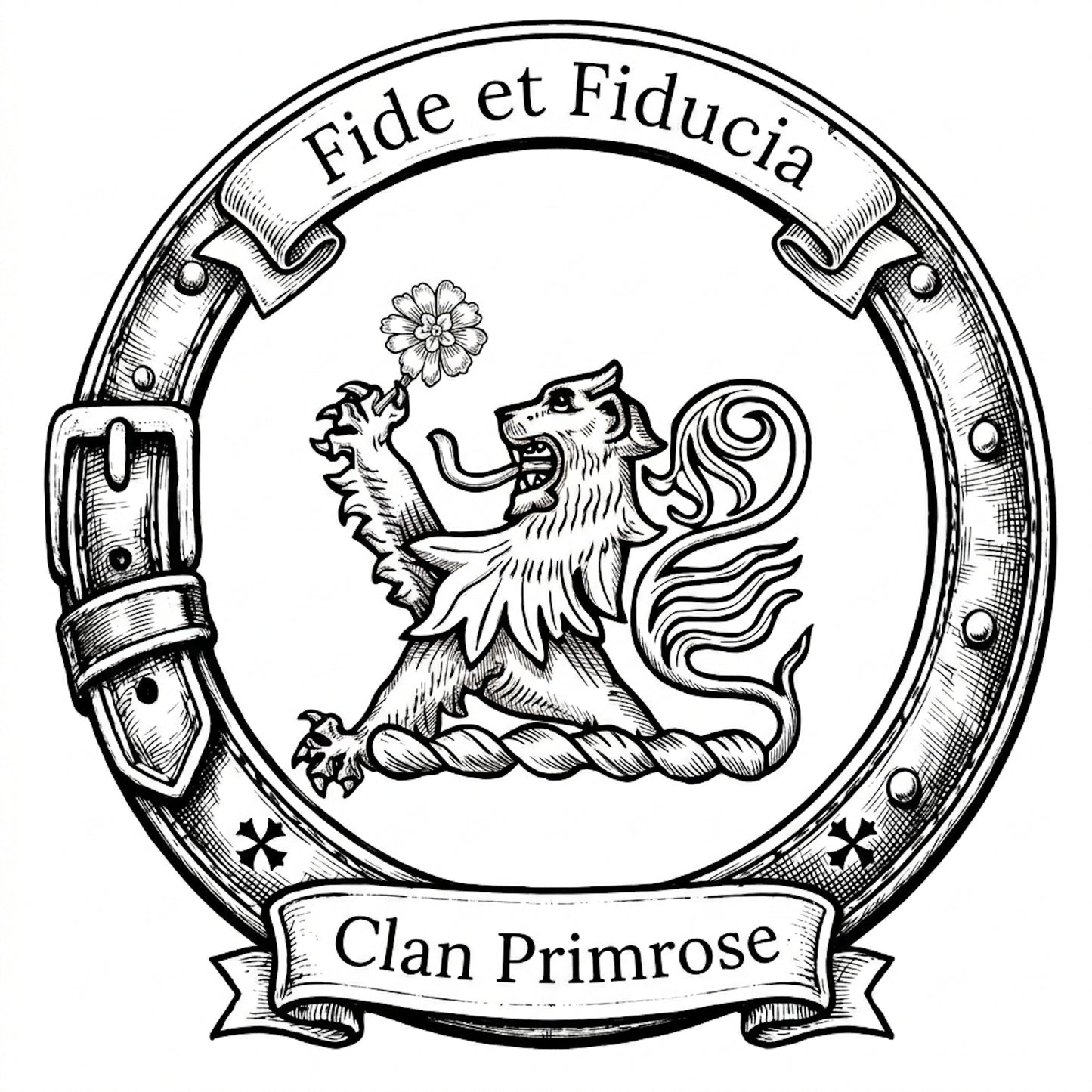Clan Primrose Crest digital download: Includes Color PNG, B&W PNG, and SVG vector files