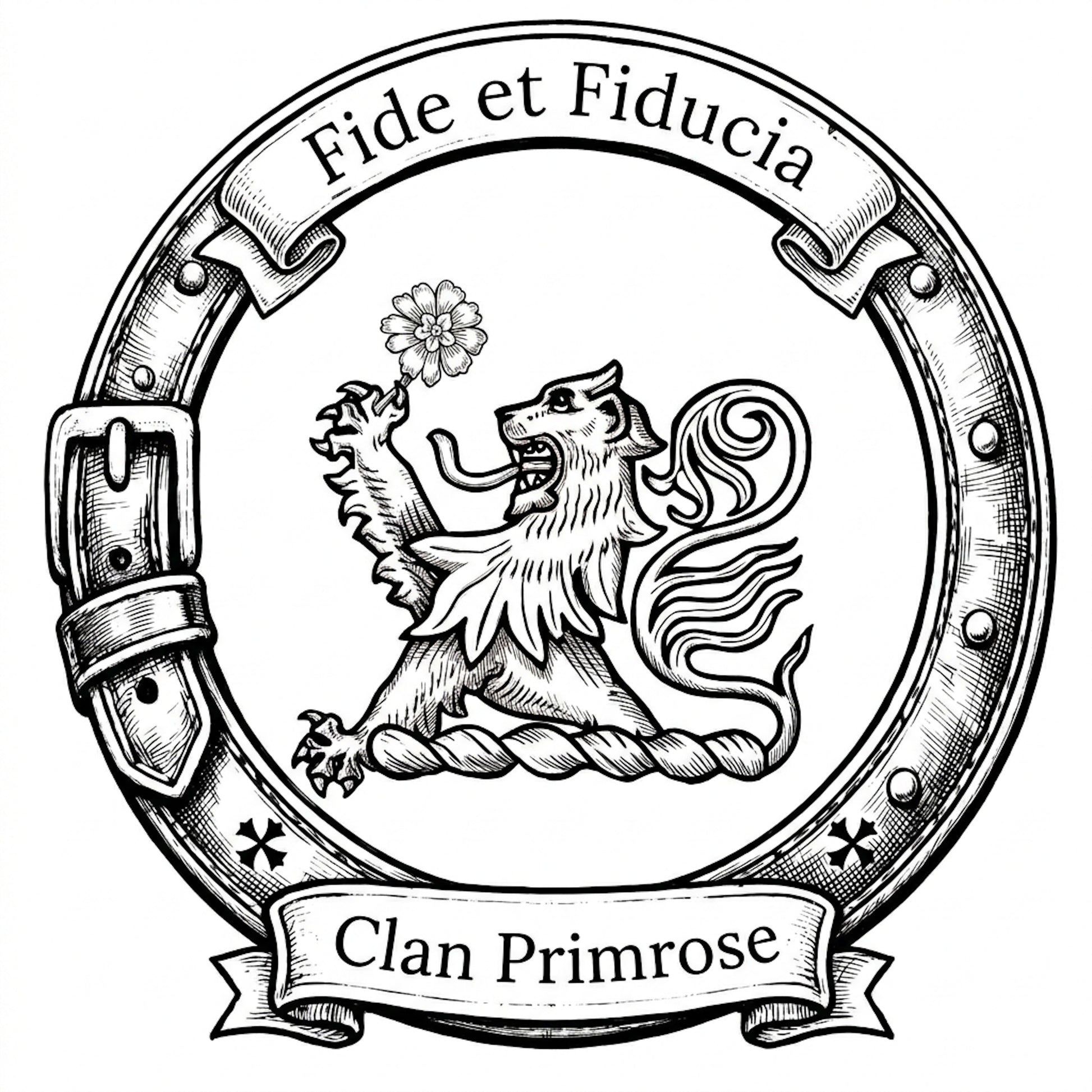 Clan Primrose Crest digital download: Includes Color PNG, B&W PNG, and SVG vector files