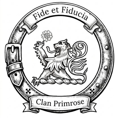Clan Primrose Crest digital download: Includes Color PNG, B&W PNG, and SVG vector files