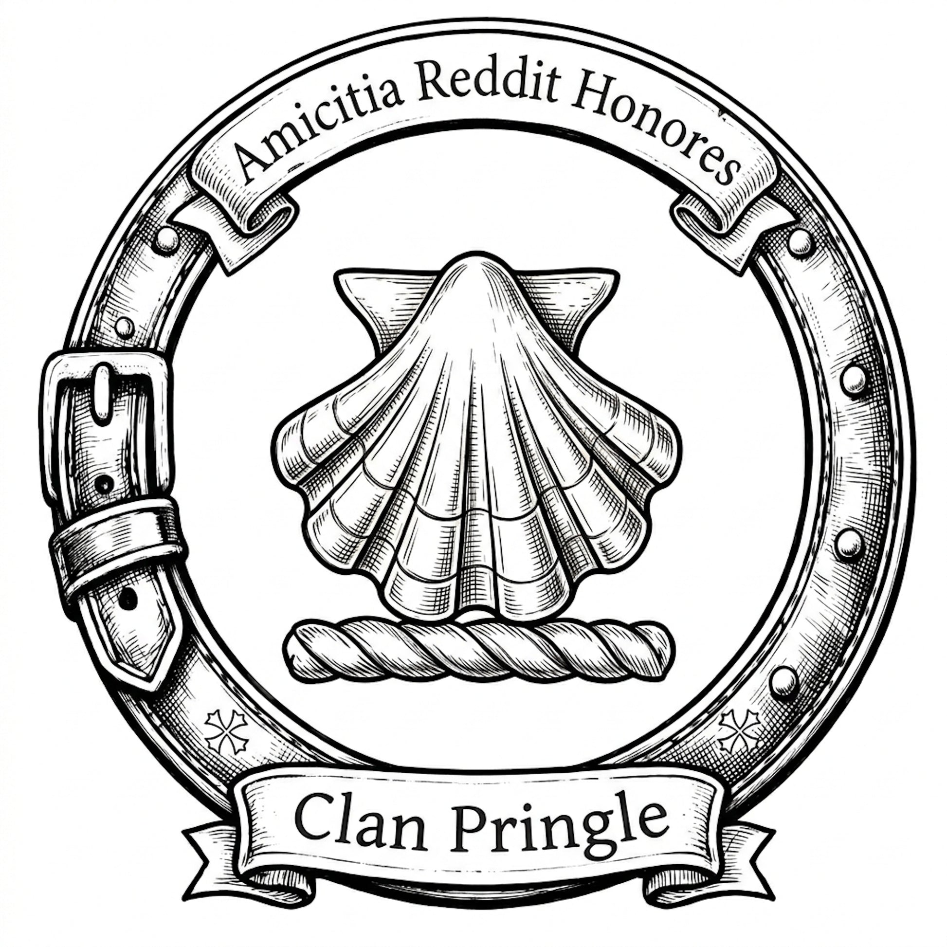 Clan Pringle Crest digital download: Includes Color PNG, B&W PNG, and SVG vector files