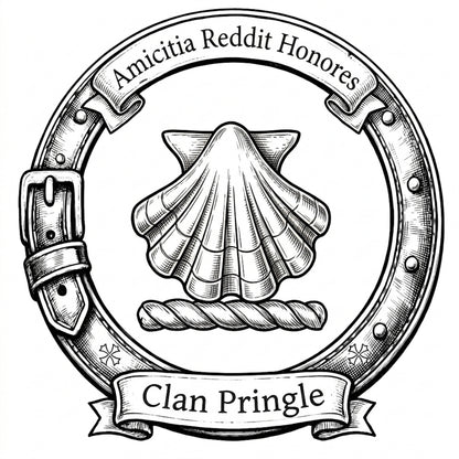 Clan Pringle Crest digital download: Includes Color PNG, B&W PNG, and SVG vector files