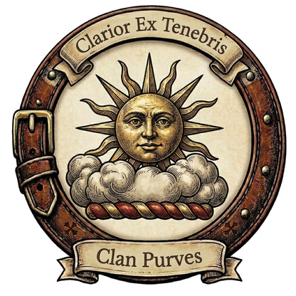 Clan Purves Crest digital download: Includes Color PNG, B&W PNG, and SVG vector files