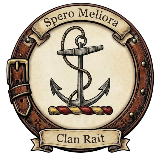 Clan Rait Crest digital download: Includes Color PNG, B&W PNG, and SVG vector files