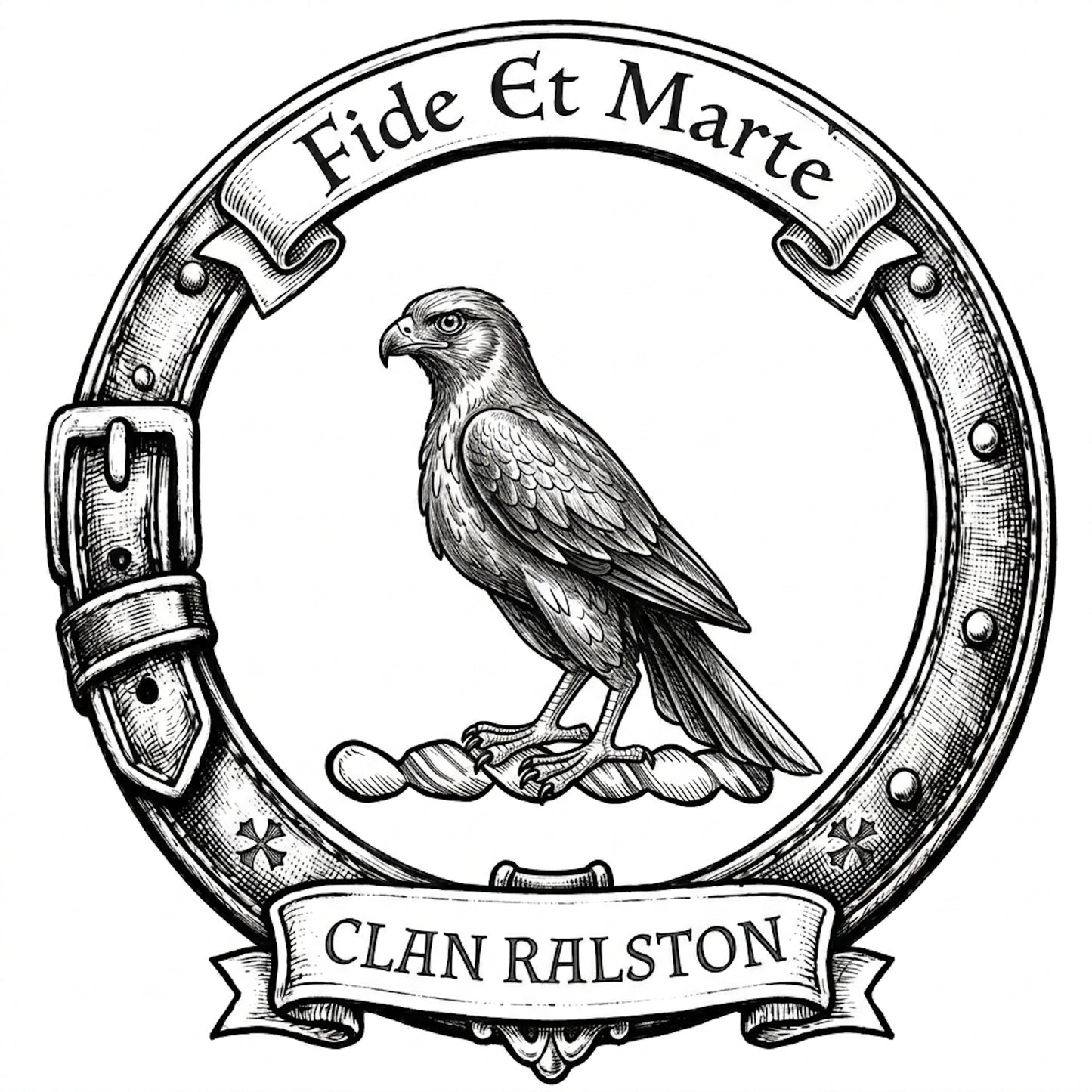 Clan Ralston Crest digital download: Includes Color PNG, B&W PNG, and SVG vector files