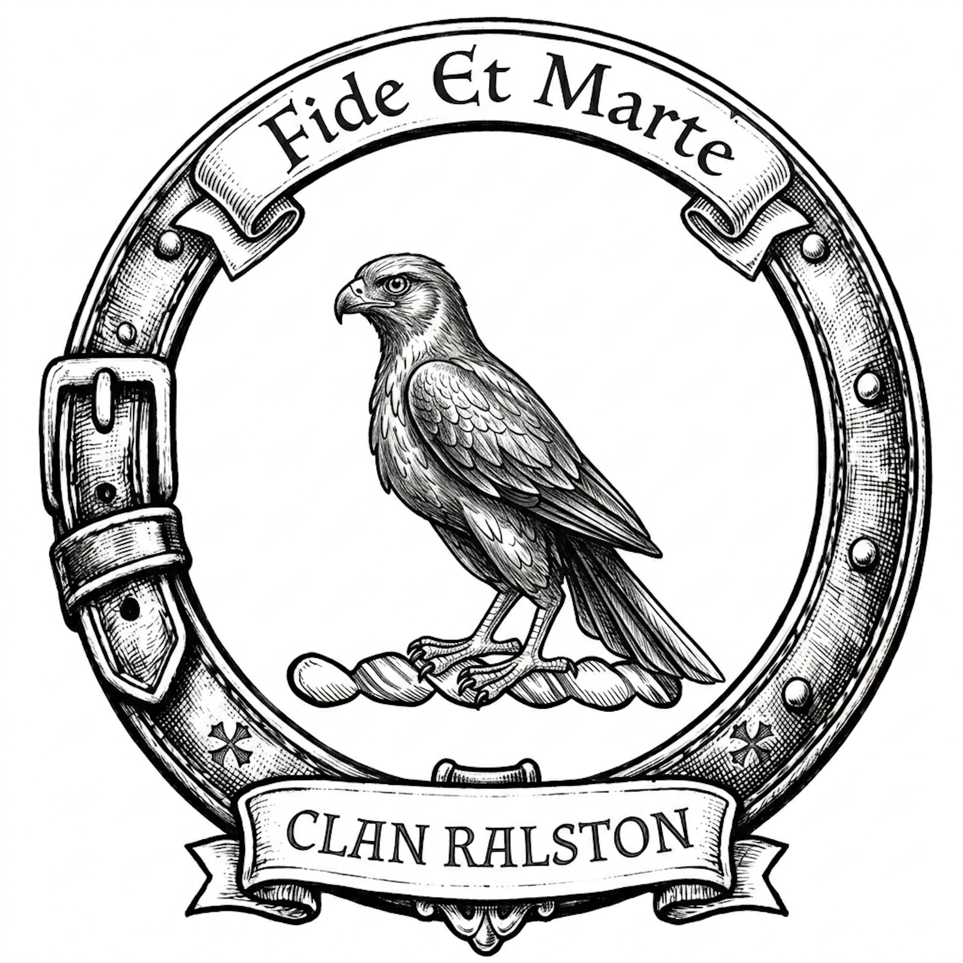 Clan Ralston Crest digital download: Includes Color PNG, B&W PNG, and SVG vector files