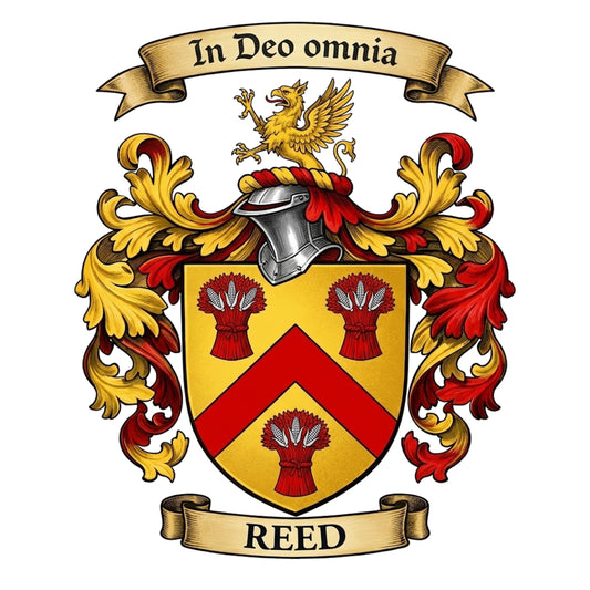 The Reed Family Coat of Arms digital download: Includes Color PNG, B&W PNG, and SVG vector files