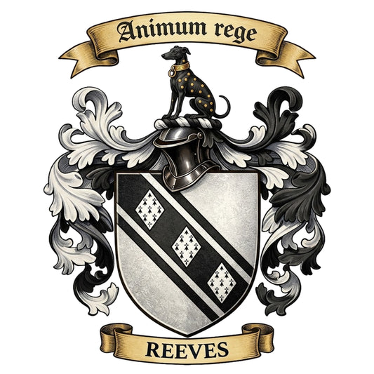 The Reeves Family Coat of Arms digital download: Includes Color PNG, B&W PNG, and SVG vector files