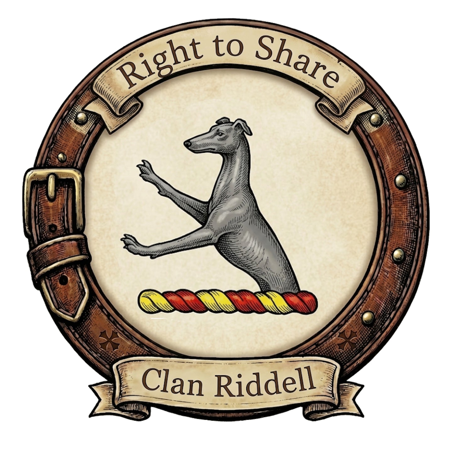 Clan Riddell Crest digital download: Includes Color PNG, B&W PNG, and SVG vector files