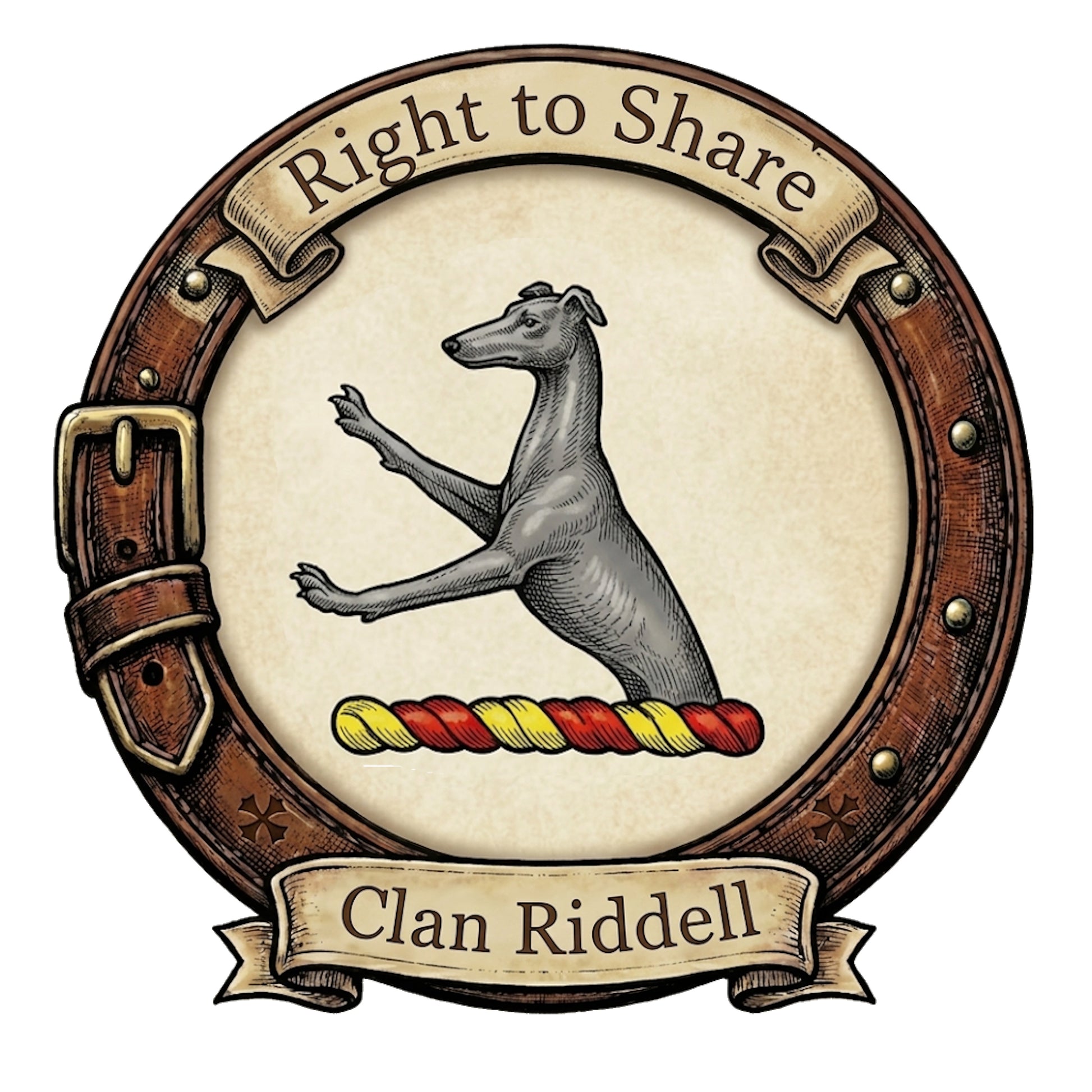 Clan Riddell Crest digital download: Includes Color PNG, B&W PNG, and SVG vector files