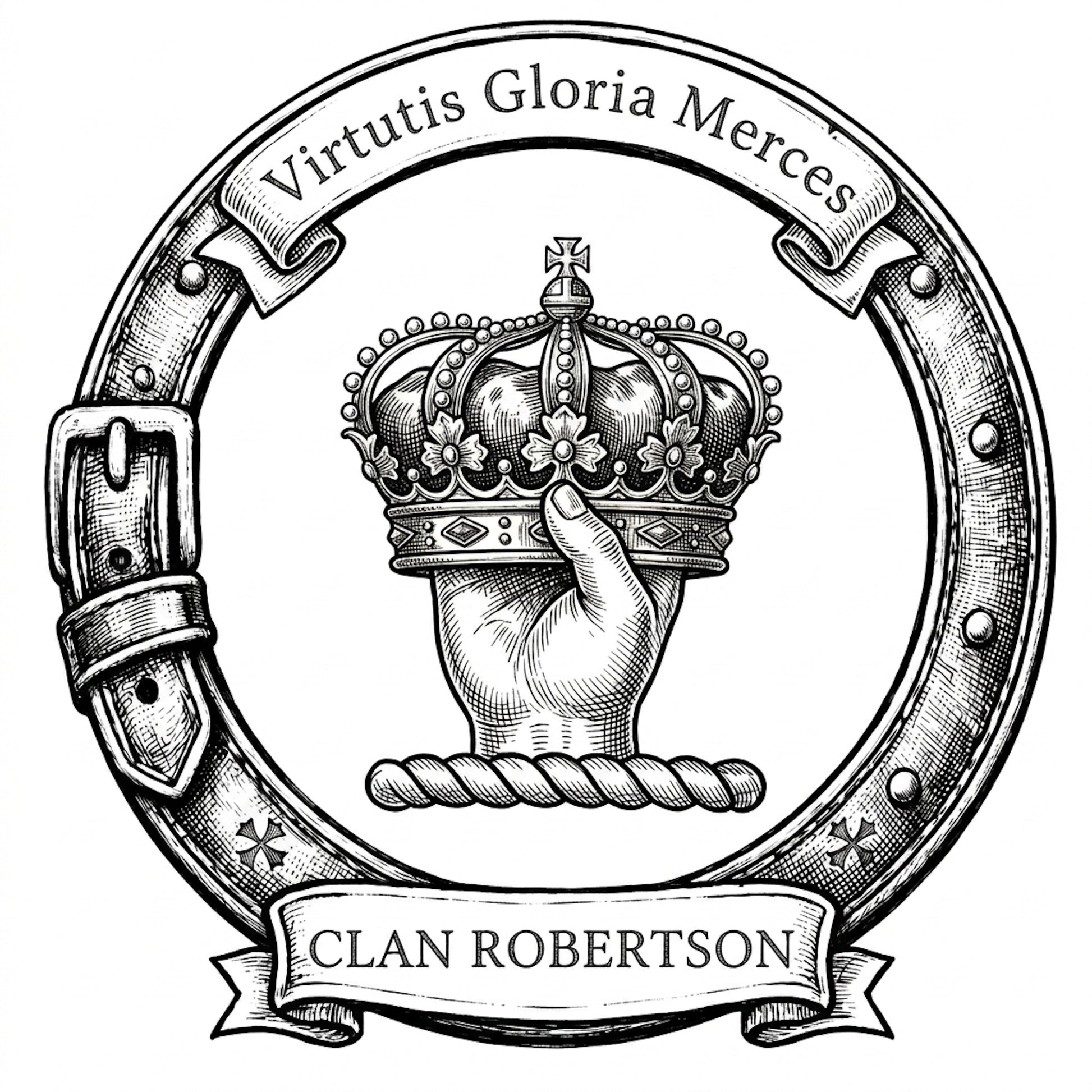 Clan Robertson Crest digital download: Includes Color PNG, B&W PNG, and SVG vector files