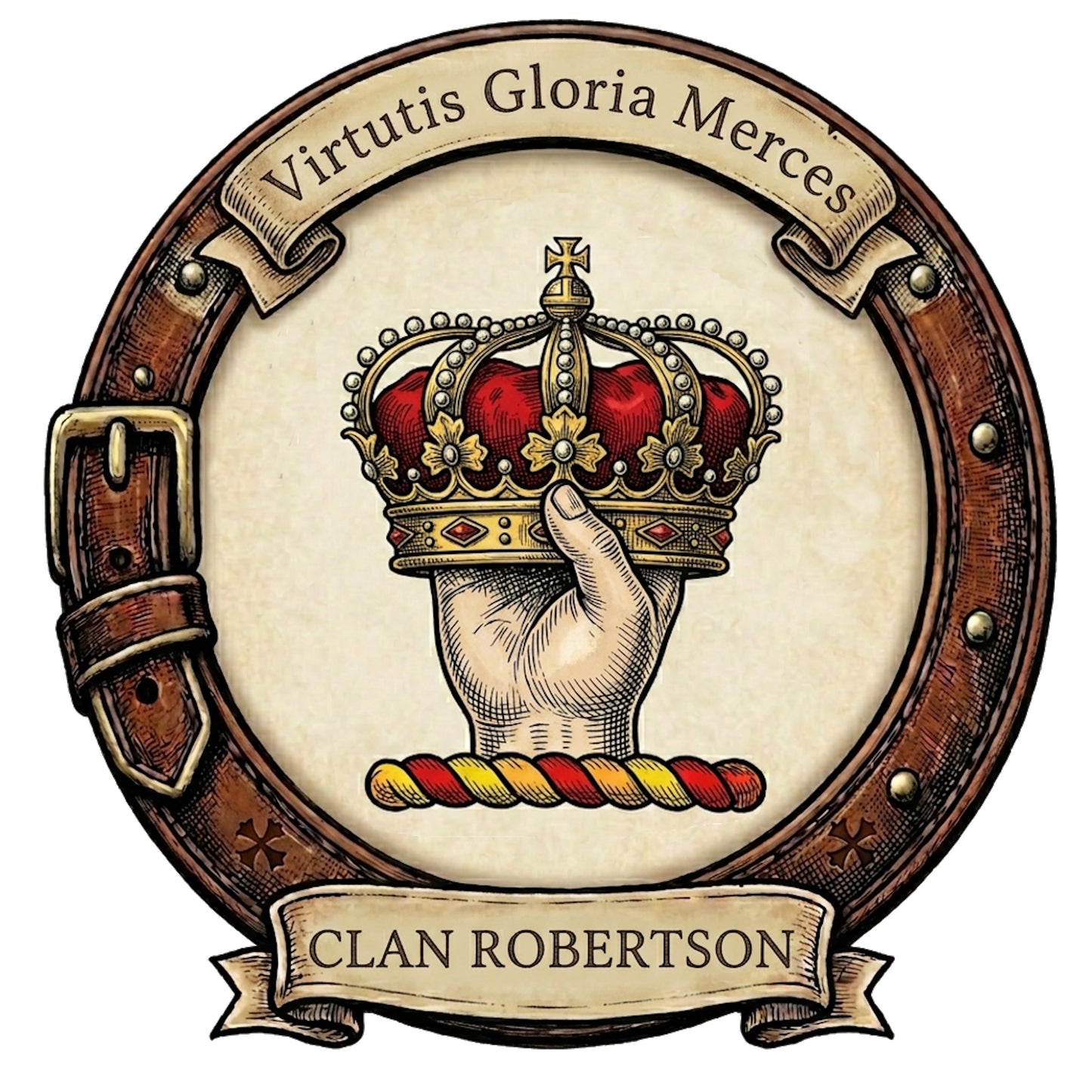 Clan Robertson Crest digital download: Includes Color PNG, B&W PNG, and SVG vector files