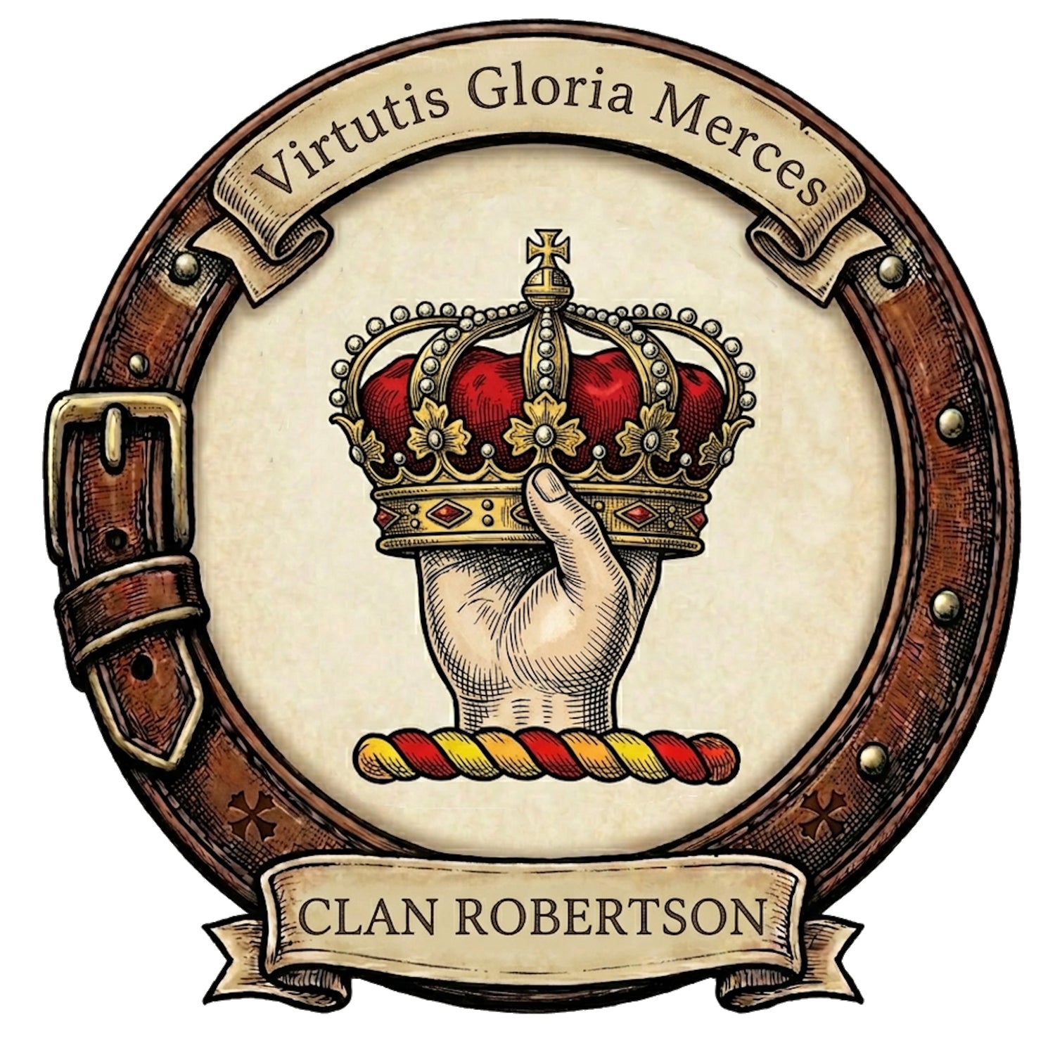 Clan Robertson Crest digital download: Includes Color PNG, B&W PNG, and SVG vector files