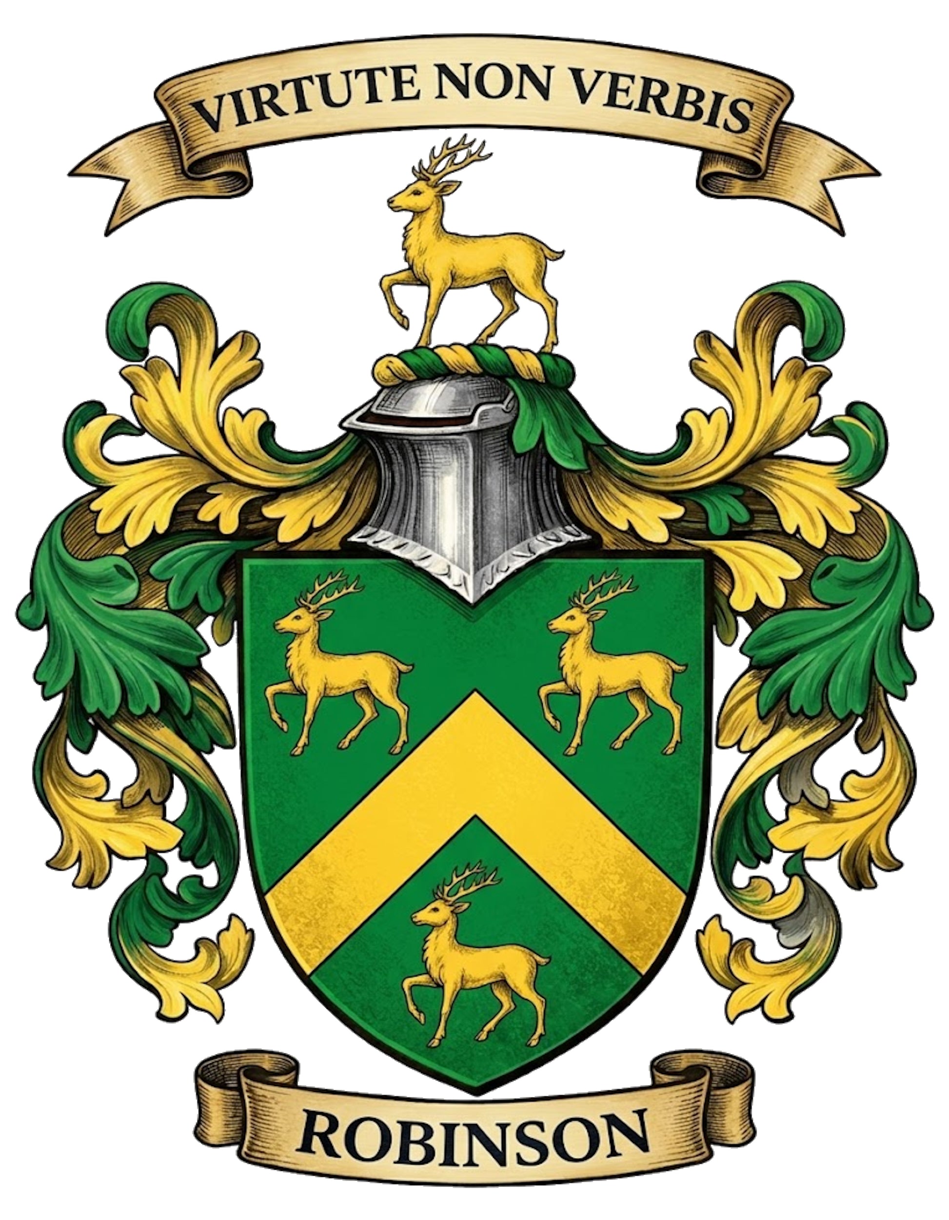 The Robinson Family Coat of Arms digital download: Includes Color PNG, B&W PNG, and SVG vector files