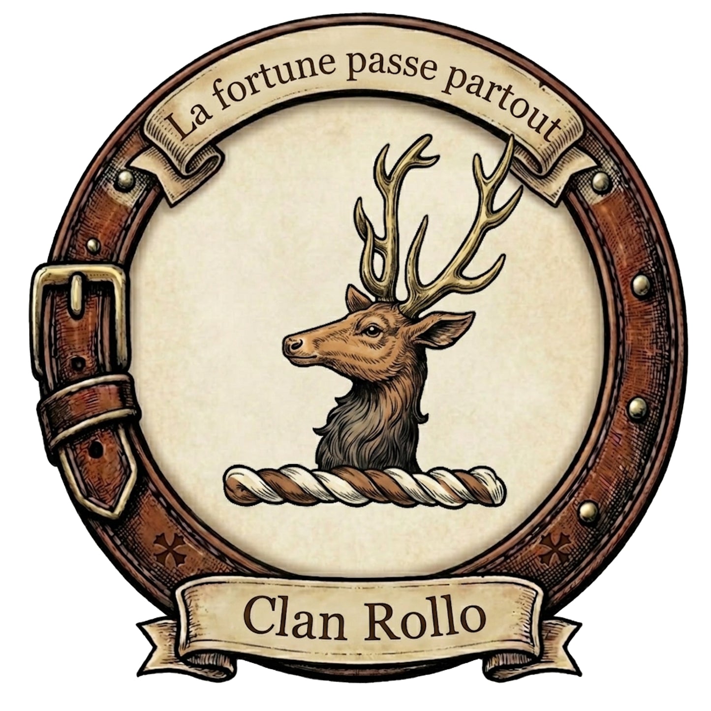 Clan Rollo Crest digital download: Includes Color PNG, B&W PNG, and SVG vector files