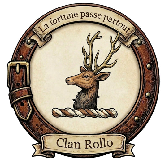 Clan Rollo Crest digital download: Includes Color PNG, B&W PNG, and SVG vector files