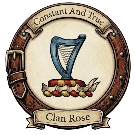 Clan Rose Crest digital download: Includes Color PNG, B&W PNG, and SVG vector files