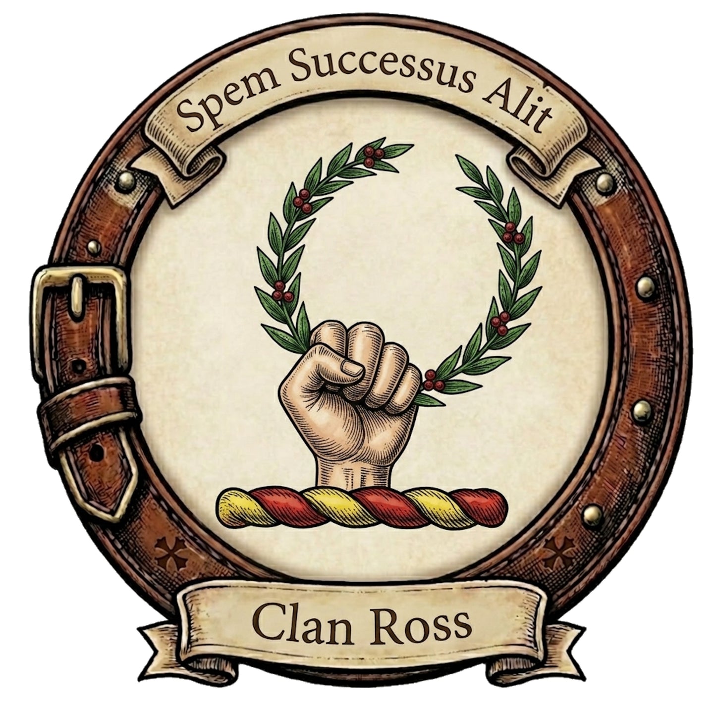 Clan Ross Crest digital download: Includes Color PNG, B&W PNG, and SVG vector files