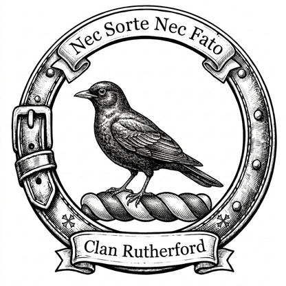 Clan Rutherford Crest digital download: Includes Color PNG, B&W PNG, and SVG vector files
