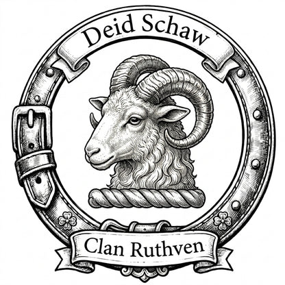 Clan Ruthven Crest digital download: Includes Color PNG, B&W PNG, and SVG vector files