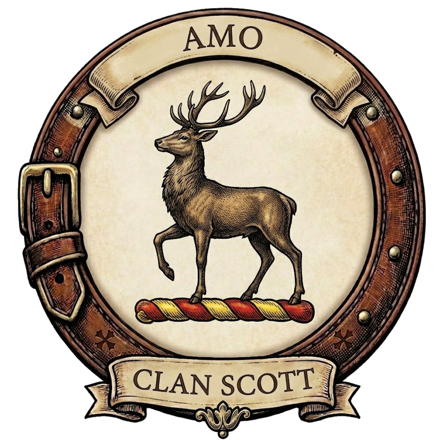 Clan Scott Crest digital download: Includes Color PNG, B&W PNG, and SVG vector files