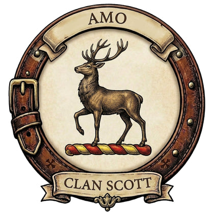 Clan Scott Crest digital download: Includes Color PNG, B&W PNG, and SVG vector files