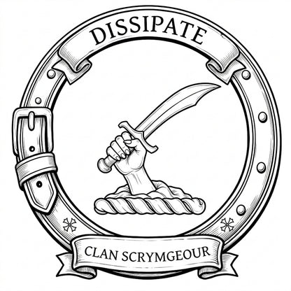 Clan Scrymgeour Crest digital download: Includes Color PNG, B&W PNG, and SVG vector files