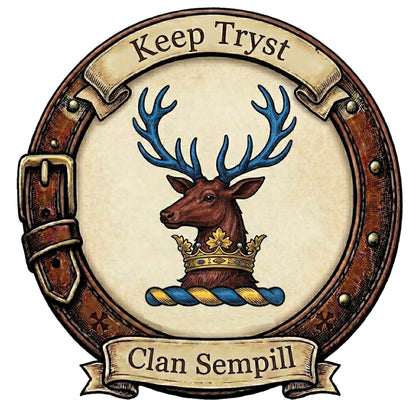 Clan Sempill Crest digital download: Includes Color PNG, B&W PNG, and SVG vector files