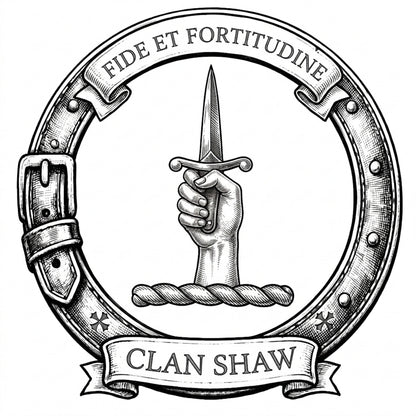 Clan Shaw Crest digital download: Includes Color PNG, B&W PNG, and SVG vector files