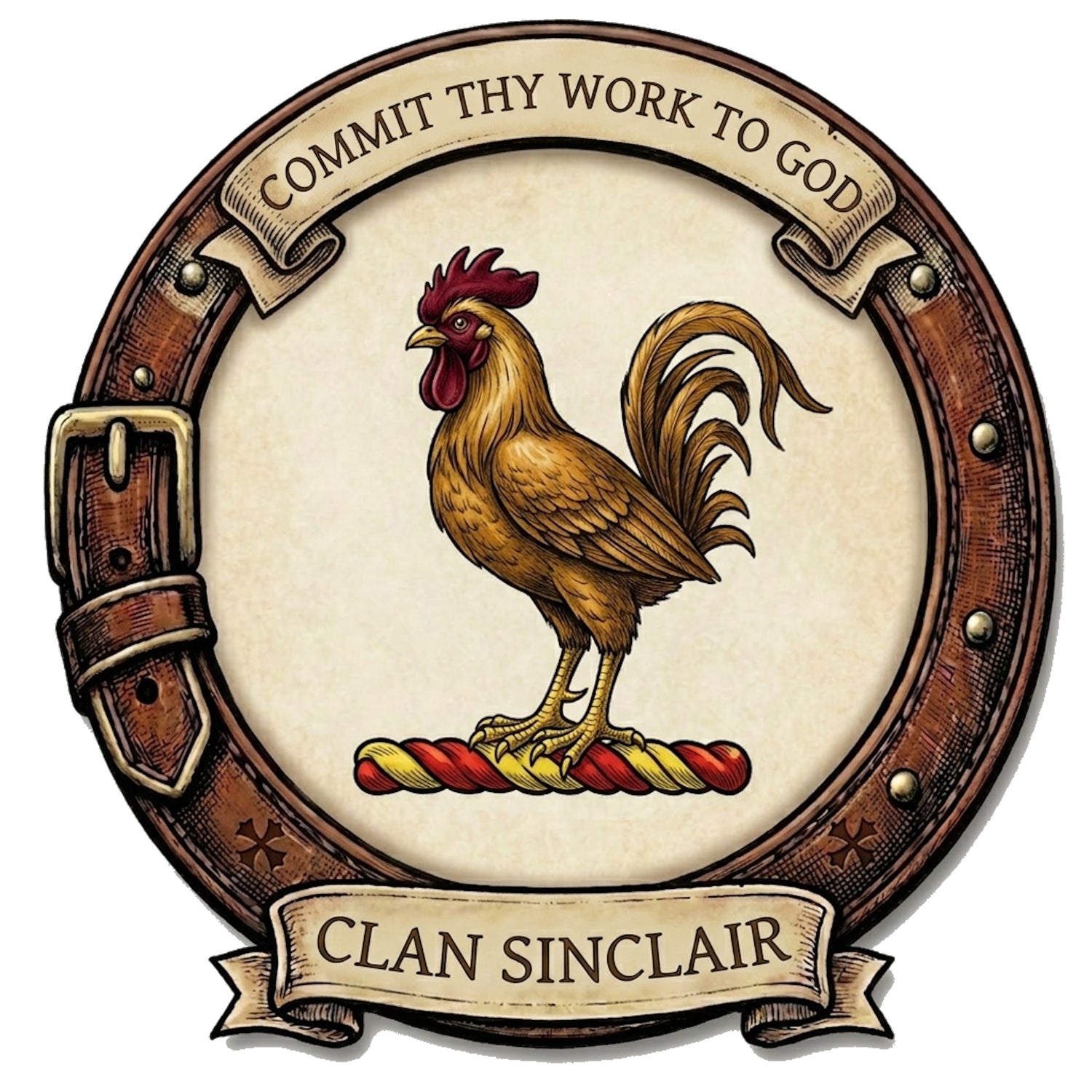 Clan Sinclair Crest digital download: Includes Color PNG, B&W PNG, and SVG vector files