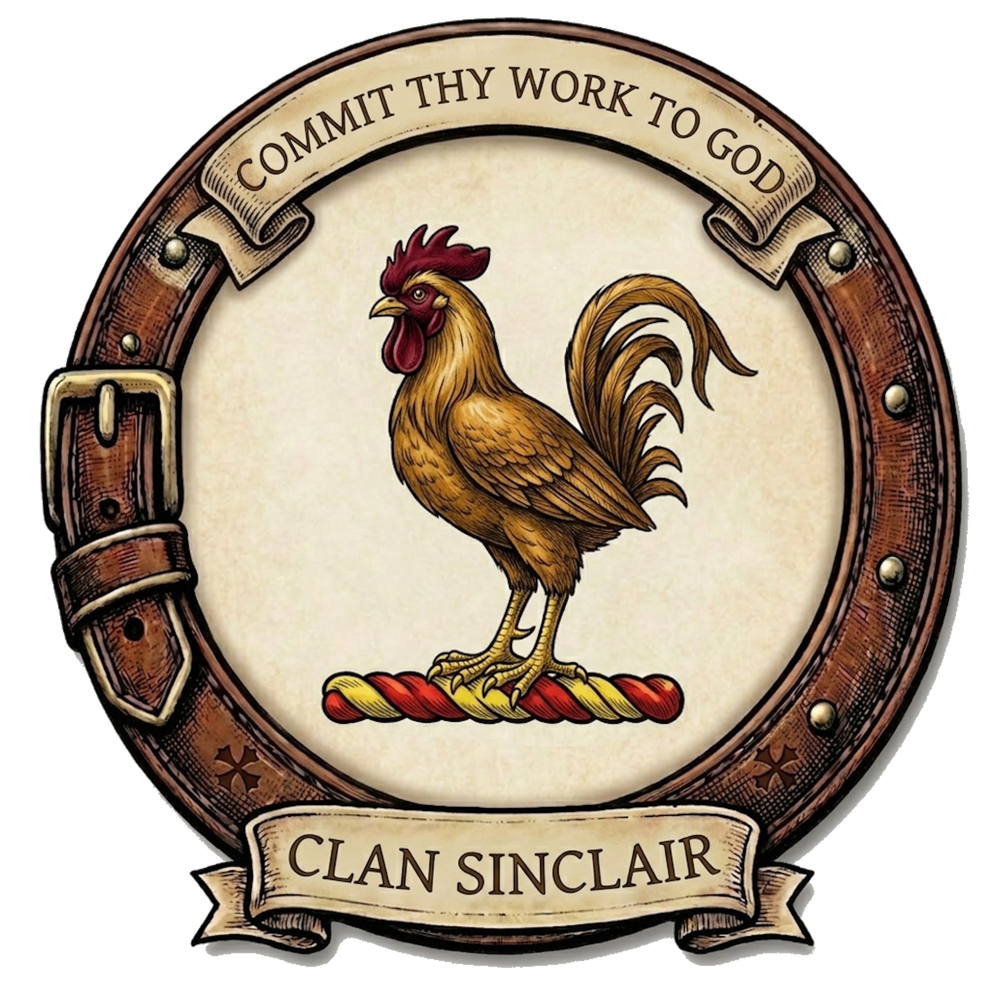 Clan Sinclair Crest digital download: Includes Color PNG, B&W PNG, and SVG vector files