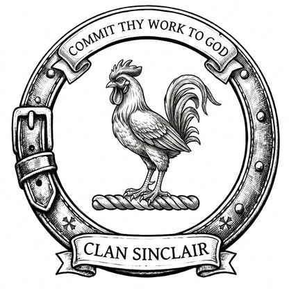 Clan Sinclair Crest digital download: Includes Color PNG, B&W PNG, and SVG vector files