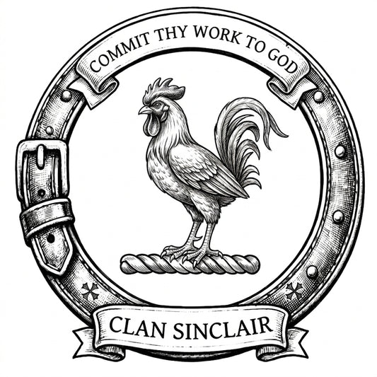 Clan Sinclair Crest digital download: Includes Color PNG, B&W PNG, and SVG vector files
