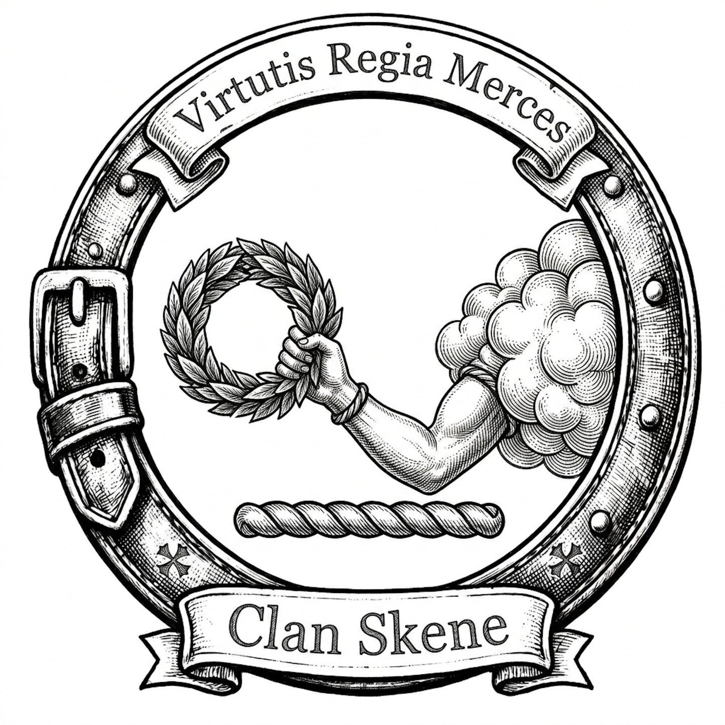 Clan Skene Crest digital download: Includes Color PNG, B&W PNG, and SVG vector files