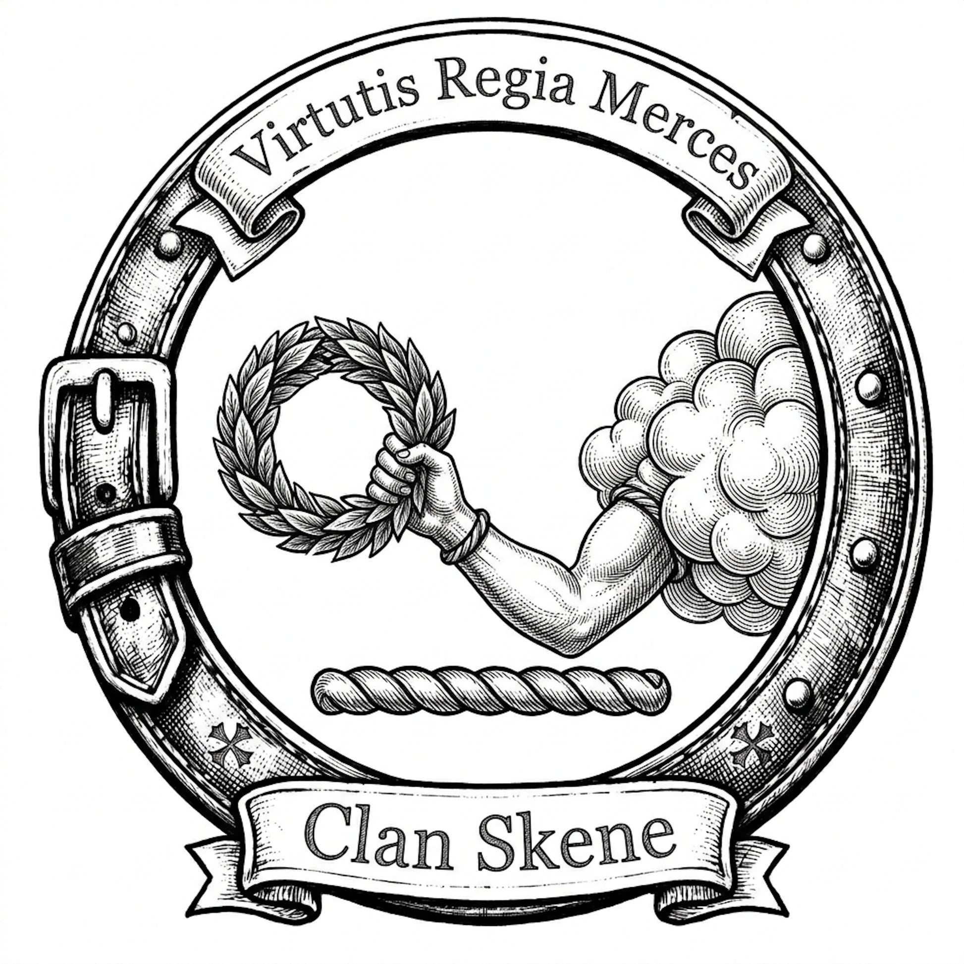 Clan Skene Crest digital download: Includes Color PNG, B&W PNG, and SVG vector files