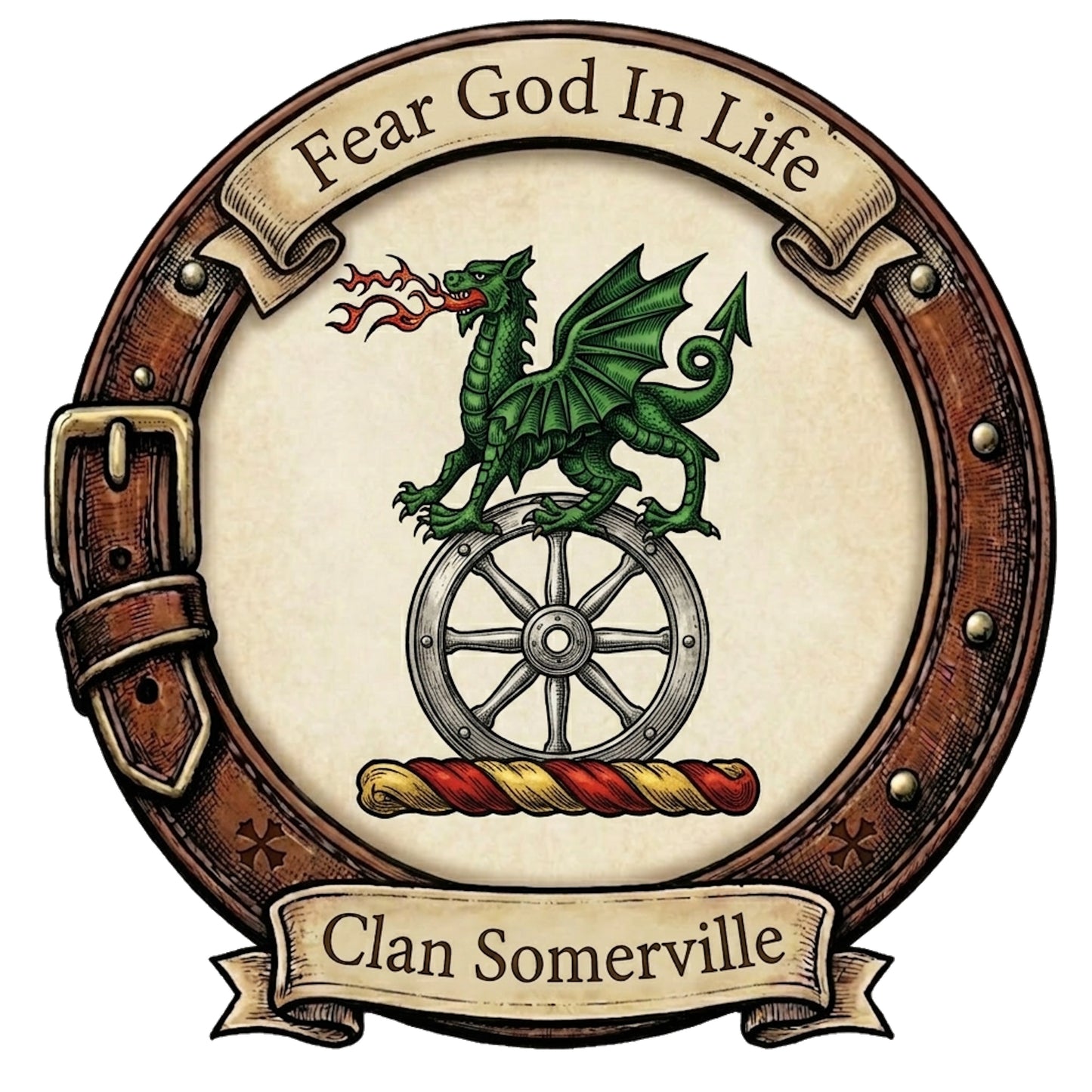 Clan Somerville Crest digital download: Includes Color PNG, B&W PNG, and SVG vector files