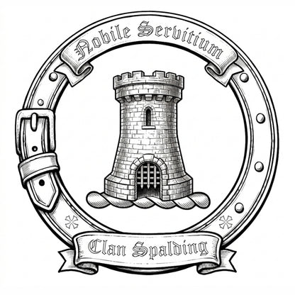 Clan Spalding Crest digital download: Includes Color PNG, B&W PNG, and SVG vector files