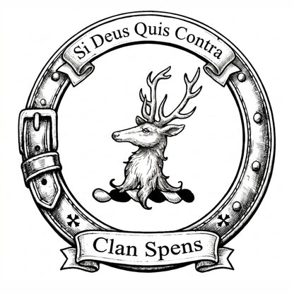 Clan Spens Crest digital download: Includes Color PNG, B&W PNG, and SVG vector files