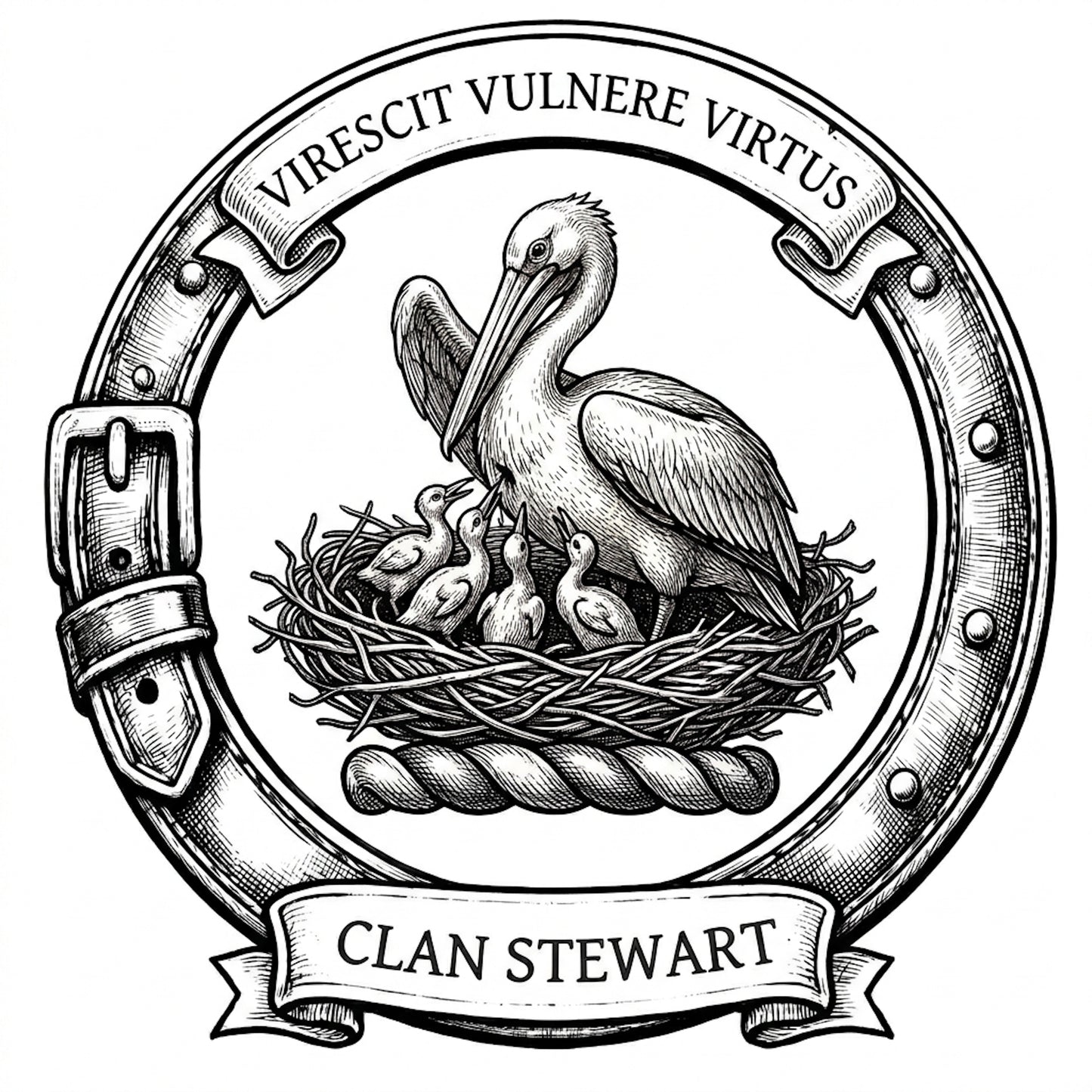 Clan Stewart Crest digital download: Includes Color PNG, B&W PNG, and SVG vector files