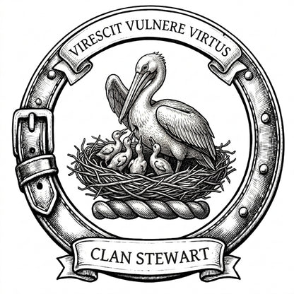 Clan Stewart Crest digital download: Includes Color PNG, B&W PNG, and SVG vector files
