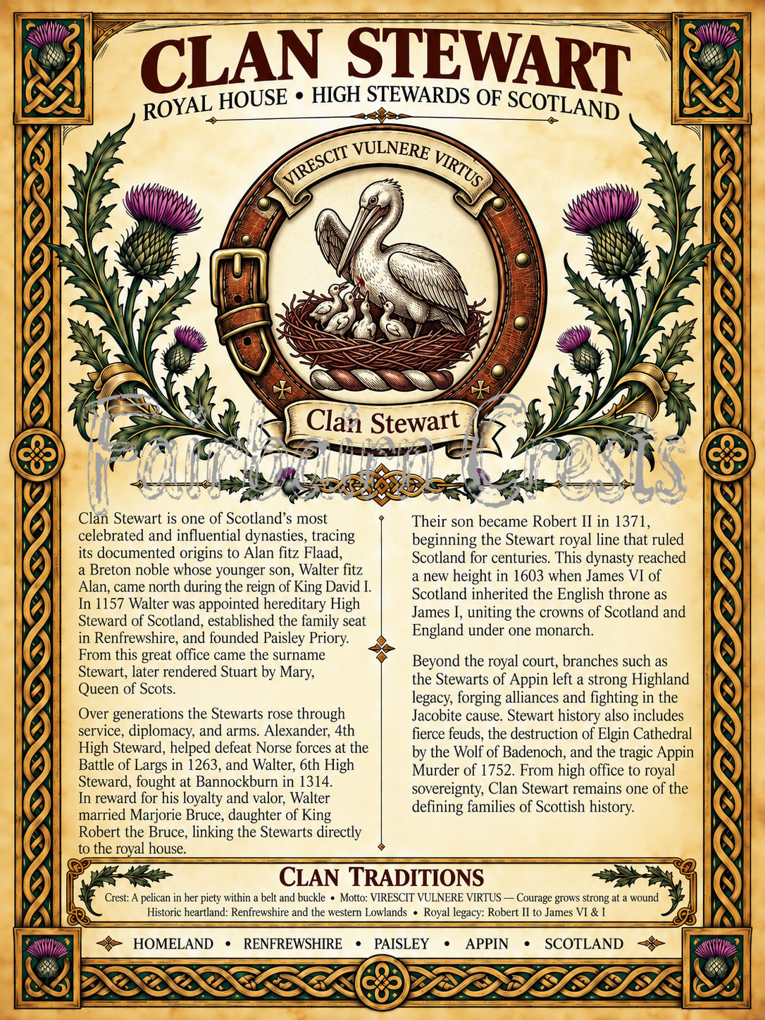 Clan Stewart Poster - Digital Downlad