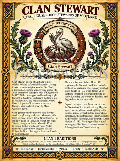 Clan Stewart Poster - Digital Downlad