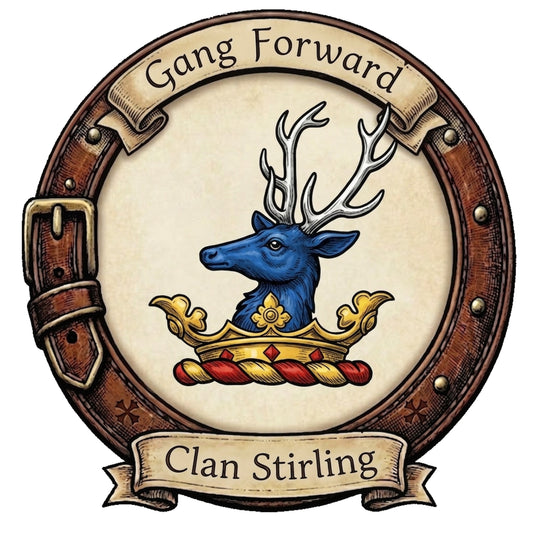 Clan Stirling Crest digital download: Includes Color PNG, B&W PNG, and SVG vector files