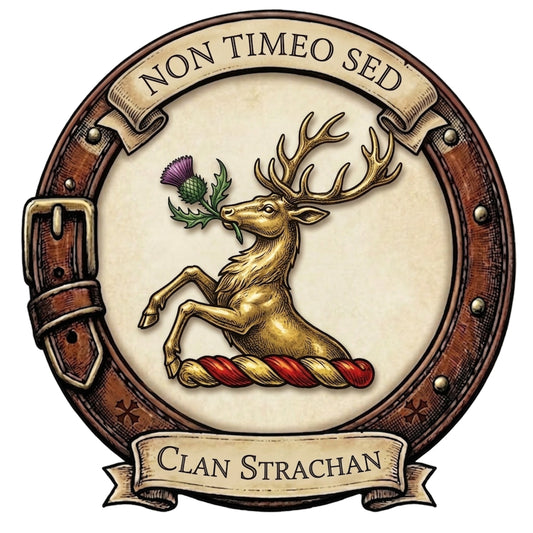 Clan Strachan Crest digital download: Includes Color PNG, B&W PNG, and SVG vector files