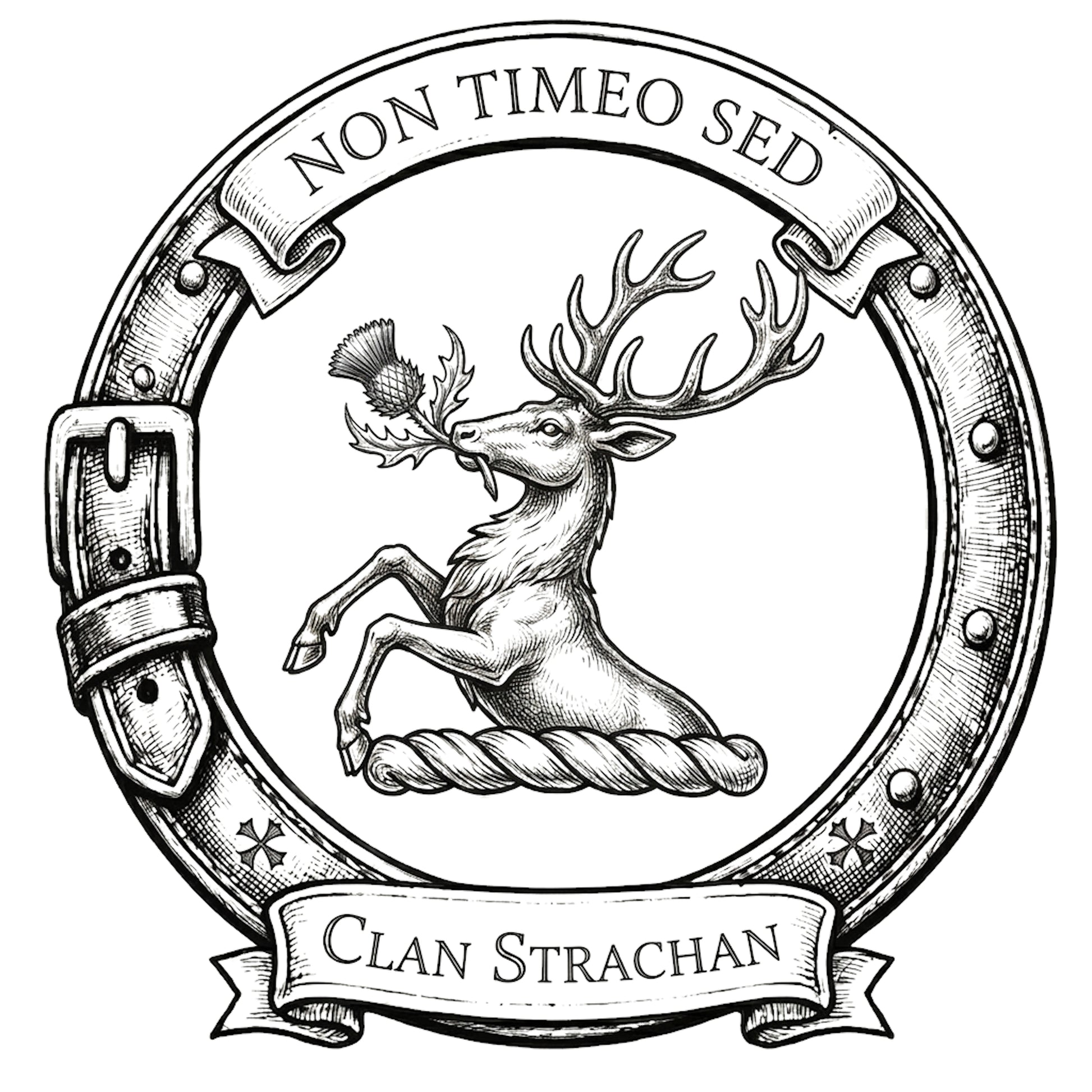 Clan Strachan Crest digital download: Includes Color PNG, B&W PNG, and SVG vector files