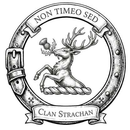 Clan Strachan Crest digital download: Includes Color PNG, B&W PNG, and SVG vector files