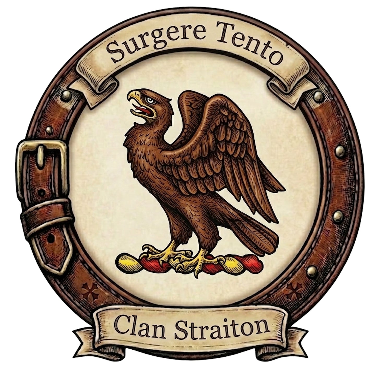 Clan Straiton Crest digital download: Includes Color PNG, B&W PNG, and SVG vector files