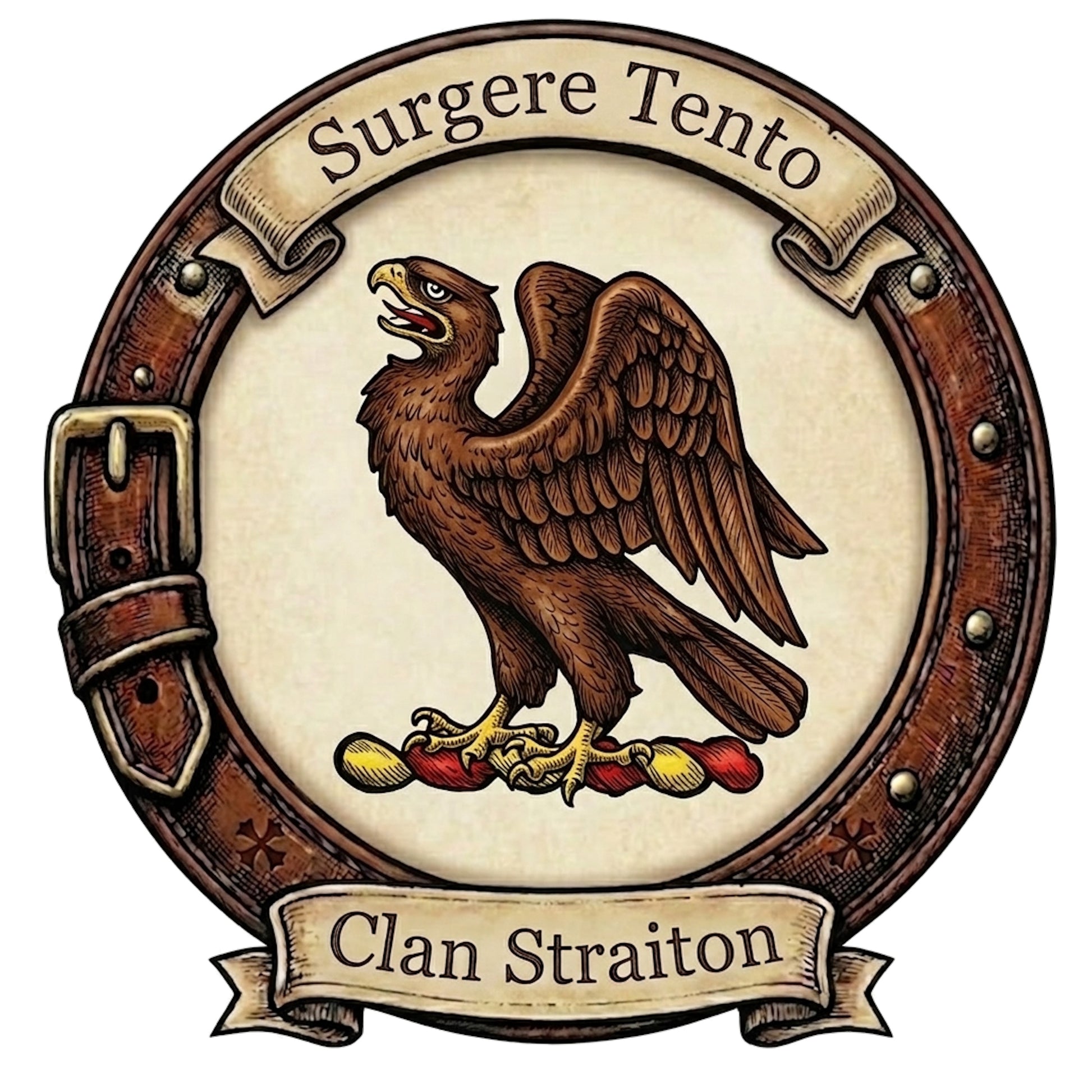 Clan Straiton Crest digital download: Includes Color PNG, B&W PNG, and SVG vector files